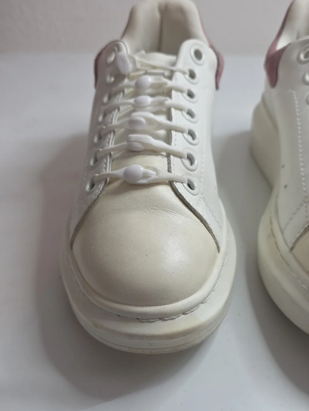 MICHELLE WOO CHUNKY MID-SOLE THICK SOLES ELASTIC LACES CUSTOM PAINT LADIES 8 GUC